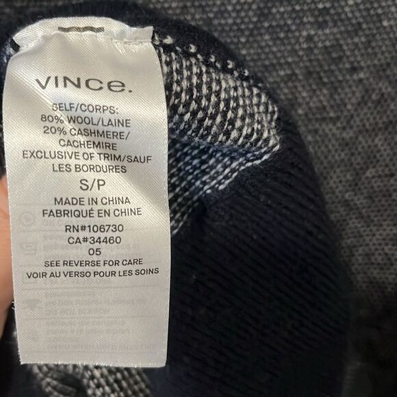 VINCE Men's Birdseye Raglan Wool/Cashmere Long-Sleeve Sweater, Size S - Picture 10 of 10